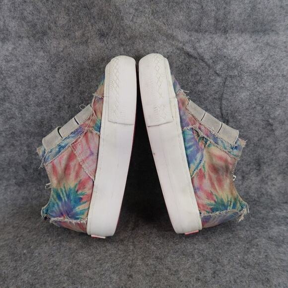 Blowfish Shoes Kids 11 Sneaker High Top Casual Slip On Tie Dye Distressed Canvas - Picture 10 of 13